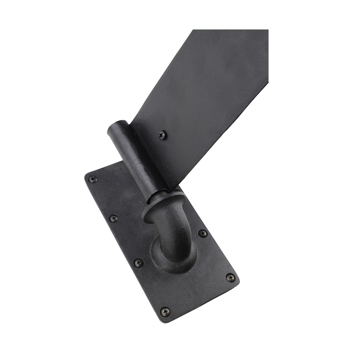 Pintle Strap Door Hinge Heart Tip Black Wrought Iron 24 Renovator's