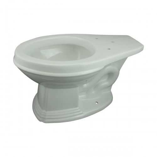 Antique Cherry Finish High Tank Pull Chain Toilet Wooden Raised Tank Elongated Rear Entry Porcelain Bowl And Chrome L Pipes Adjustable Height 70" - 74" image-7