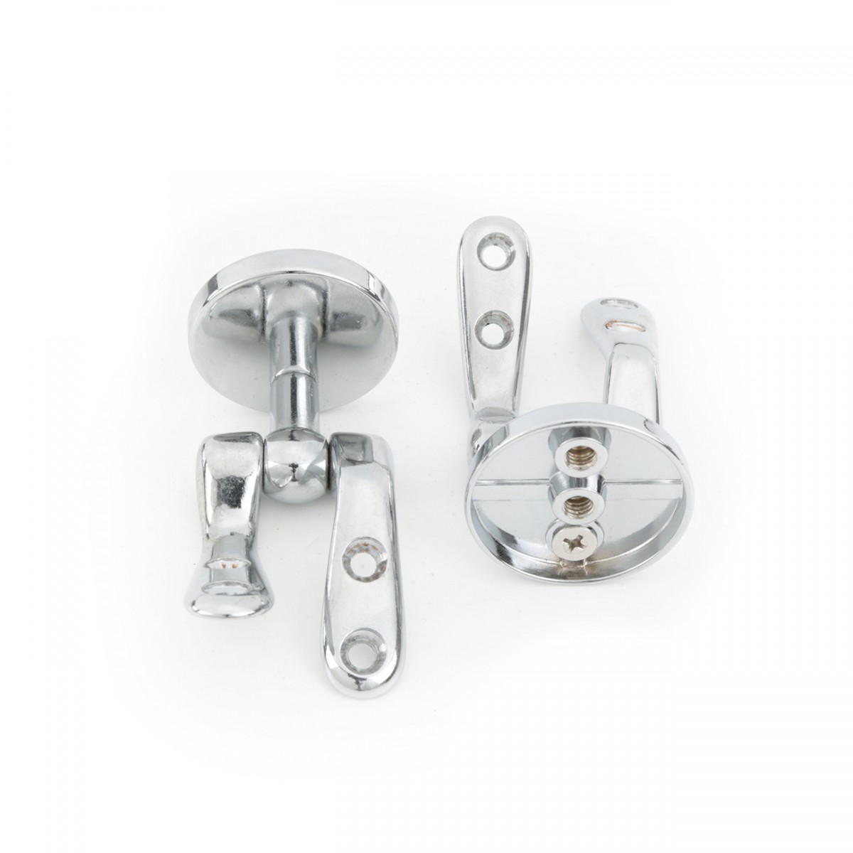 Universal Toilet Seat Replacement Repair Chrome Hinge Set Hardware