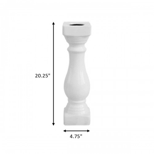 Baluster Leg White Ceramic Balustrade Part 20.25" H Stair Railing Balusters image-8