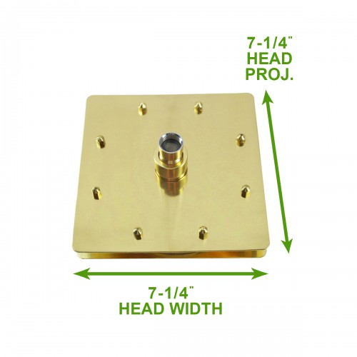 Shower Head Gold PVD 51 Fine Mist Jets Single Hole image-7