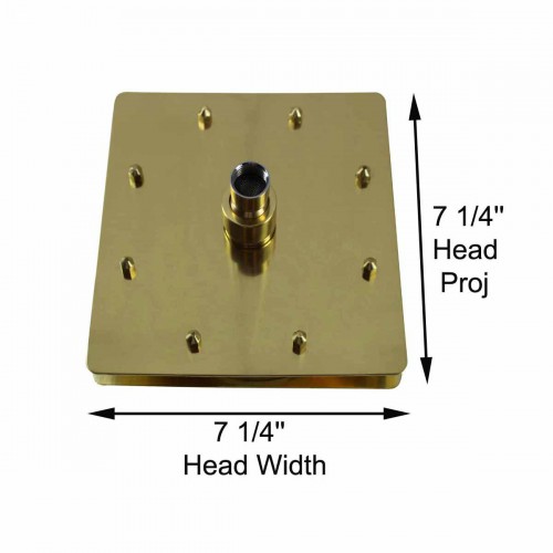 Shower Head Gold PVD 51 Fine Mist Jets Single Hole image-8