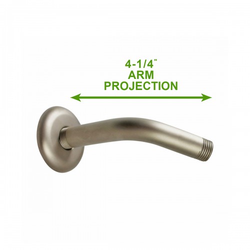 Shower Parts Satin Nickel Brass Shower Arm Part Only image-8