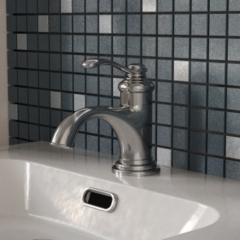 Bathroom Faucets 6" Cast Brass Bathroom Sink Single-Hand Faucet 