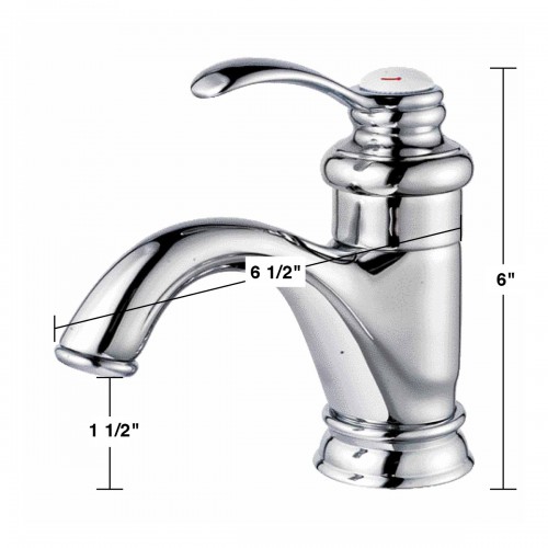 Bathroom Faucets 6" Cast Brass Bathroom Sink Single-Hand Faucet image-11