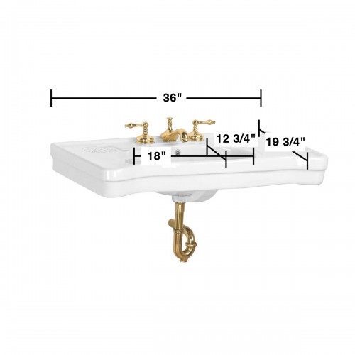 Bathroom Console Sinks Deluxe Belle Epoque White Porcelain image-7