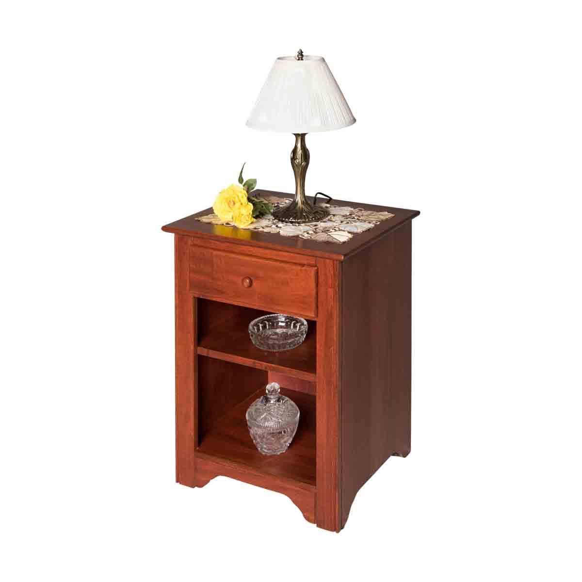 End Tables Bedroom Cherry Stain Birch Shaker End Table Living Room