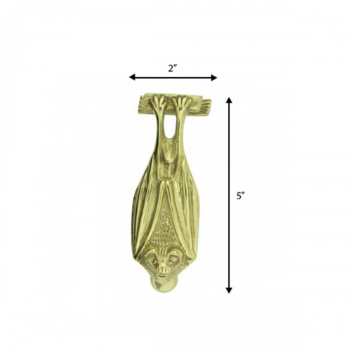 Brass Vampire Bat Gothic Style Front Door Knocker Lacquer Finish Gate Knocker image-11