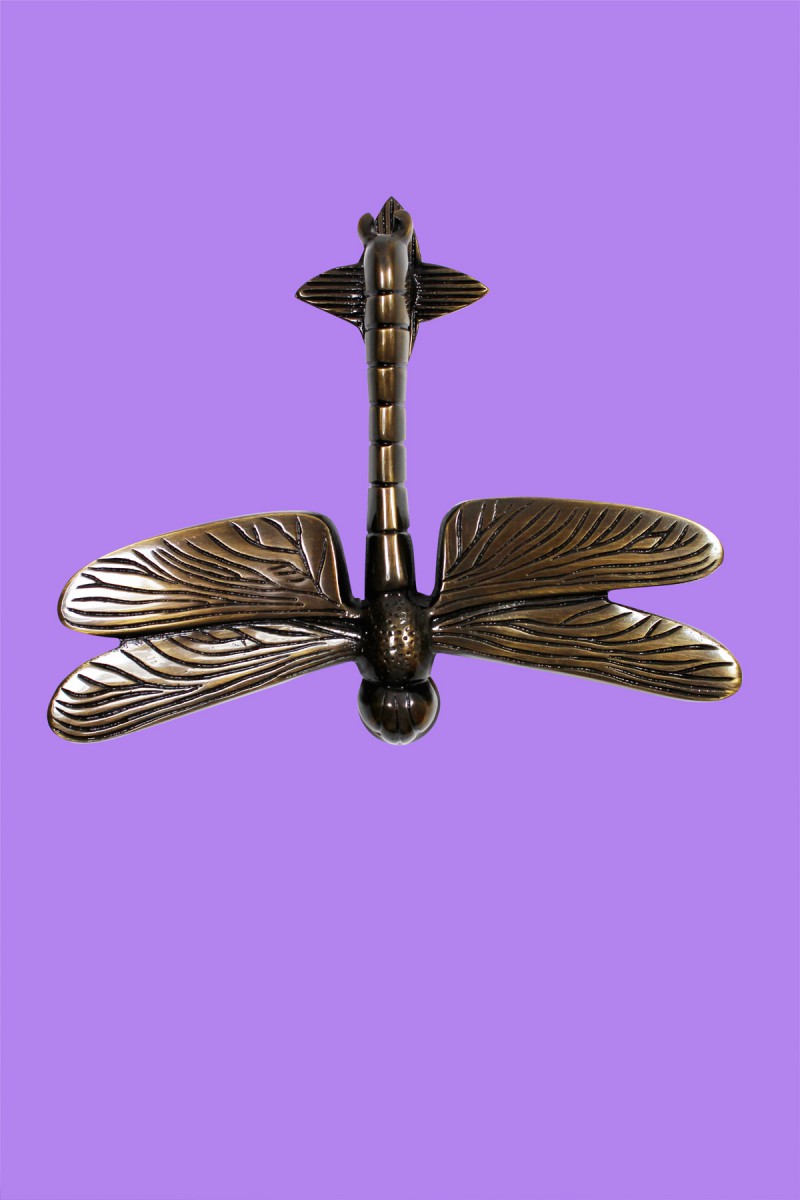 Dragonfly Door Knocker Nickel - Lighting & Ironmongery