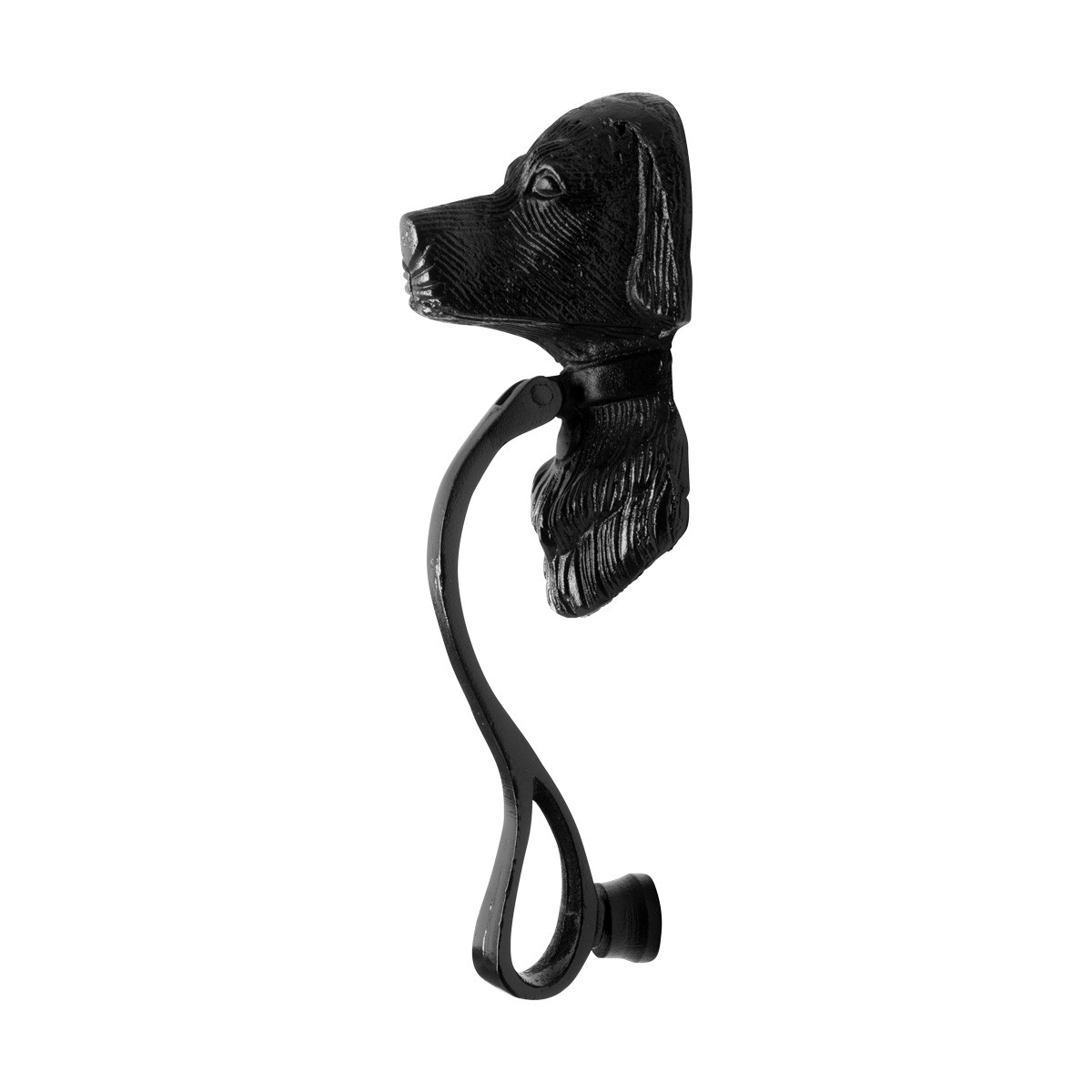 Door Knocker Black Cast Iron Dog 7 5/8 H x 2 1/2 W Renovator's Supply
