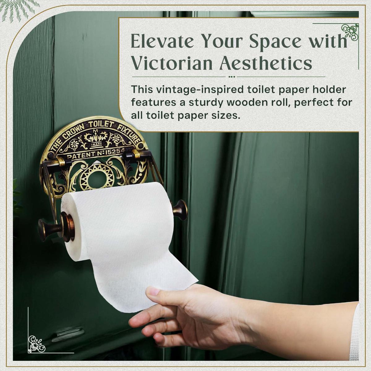 Brass Toilet Paper Holder Wall Mount Bathroom Tissue Holder image-6