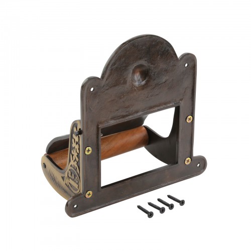 Antique Brass Toilet Paper Holder 'Sanitary Paper Co.' image-10