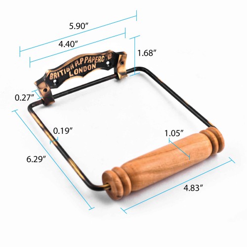 Toilet Paper Holder Antique Brass British Tissue Holder image-9