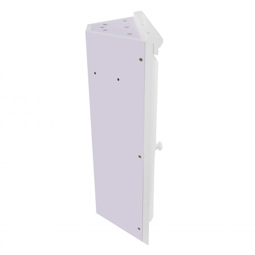 Bethpage Corner 20-1/8 in. W x 27-1/8 in. H Surface Wall Mount Wooden Medicine Cabinet in White with Mirror image-12