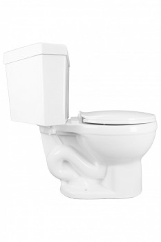 Troyt Corner Toilet - White 2-Piece Modern Toilet 0.8 GPF/1.6 GPF WaterSense Dual Flush Round Bowl with Slow Close Seat image-9
