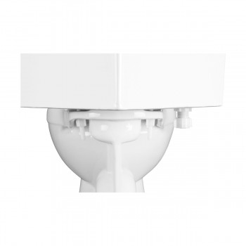 Troyt Corner Toilet - White 2-Piece Modern Toilet 0.8 GPF/1.6 GPF WaterSense Dual Flush Round Bowl with Slow Close Seat image-10