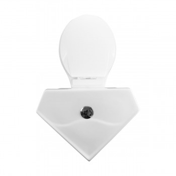 Troyt Corner Toilet - White 2-Piece Modern Toilet 0.8 GPF/1.6 GPF WaterSense Dual Flush Round Bowl with Slow Close Seat image-12