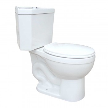 Troyt Corner Toilet - White 2-Piece Modern Toilet 0.8 GPF/1.6 GPF WaterSense Dual Flush Round Bowl with Slow Close Seat image-14