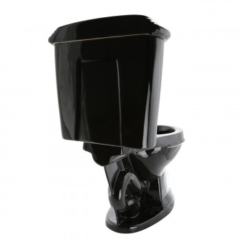 Black Sheffield 2-Piece 0.8 GPF/1.6 GPF WaterSense Dual Flush Round Bathroom Toilet image-7