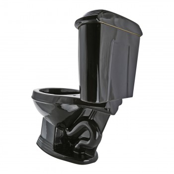 Black Sheffield 2-Piece 0.8 GPF/1.6 GPF WaterSense Dual Flush Round Bathroom Toilet image-9