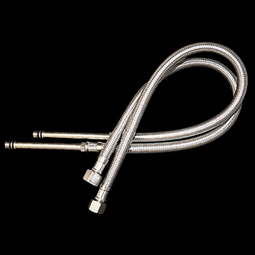 Pair Faucet Supply Line Stainless Steel 19.5" Faucet Connector image-3