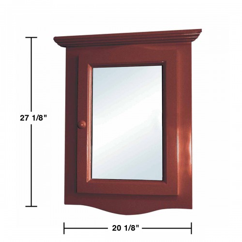Cherry Bathroom Corner Wall Mount Medicine Cabinet With Mirror image-5