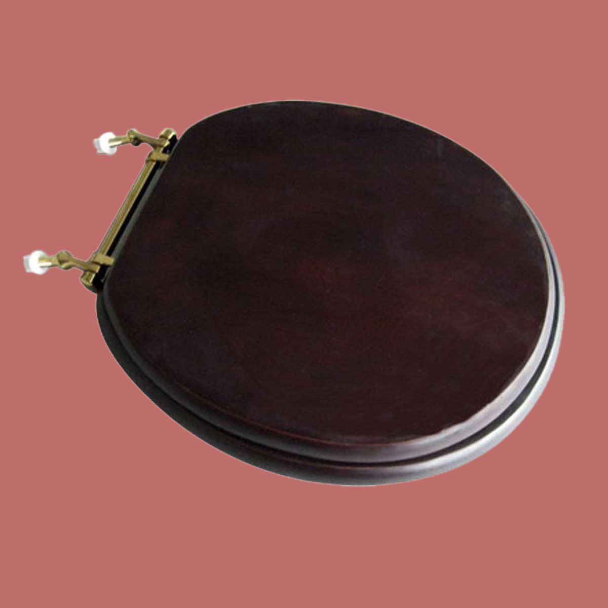 Toilet Seats Dark Oak Hardwood Round Imperfect