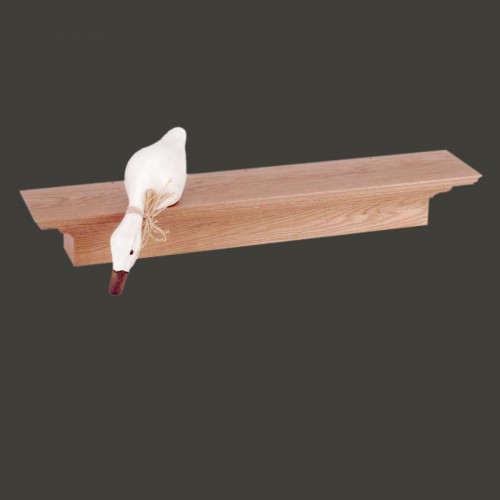 Bathroom Shelves Wall Mounted Natural Oak Mantle Shelf 30 Inch image-2