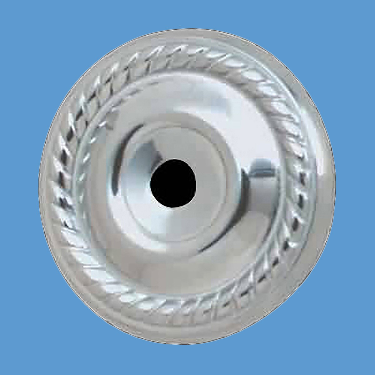 Knob Rosette Bright Chrome 1 1/4 Roped Renovator's Supply