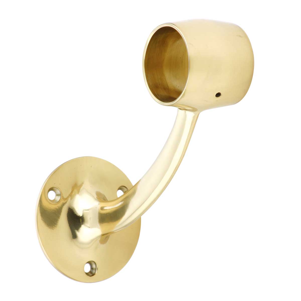 Brass Wall Mount Bar Foot Rail Bracket 1.5" OD Armrest