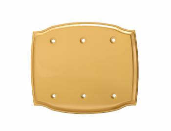Switchplate Bright Solid Brass Triple Blank 