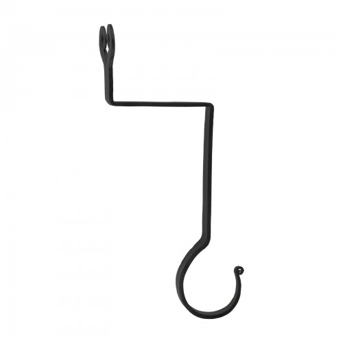 Black Iron Decorative Heart 10" H Christmas Home Decor Safety Stockings Hanger Mantle image-4