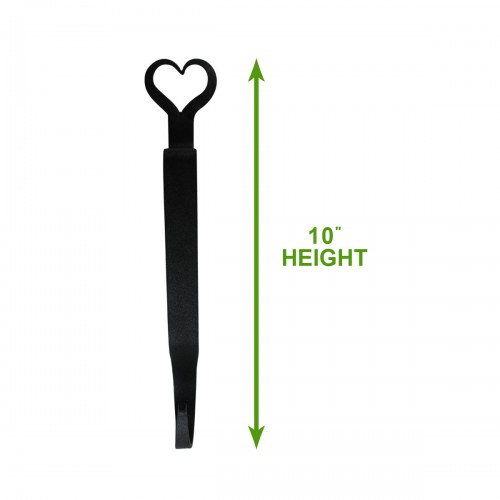 Black Iron Decorative Heart 10" H Christmas Home Decor Safety Stockings Hanger Mantle image-9