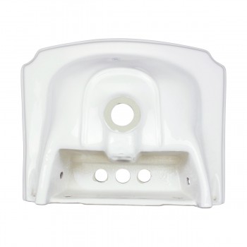 Cloakroom 19 inch Pedestal Bathroom Sink in White with Overflow image-10