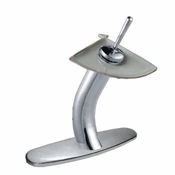 Bathroom Chrome Waterfall Faucet Ceramic Single Hole 1 Handle 