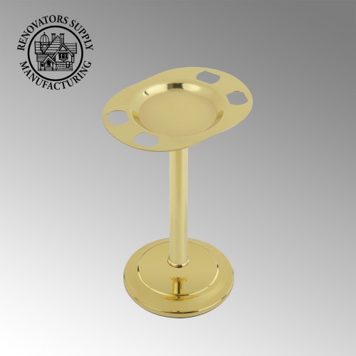 Toothbrush Holder Vintage Free Standing Solid Brass Design  6.13" H image-2