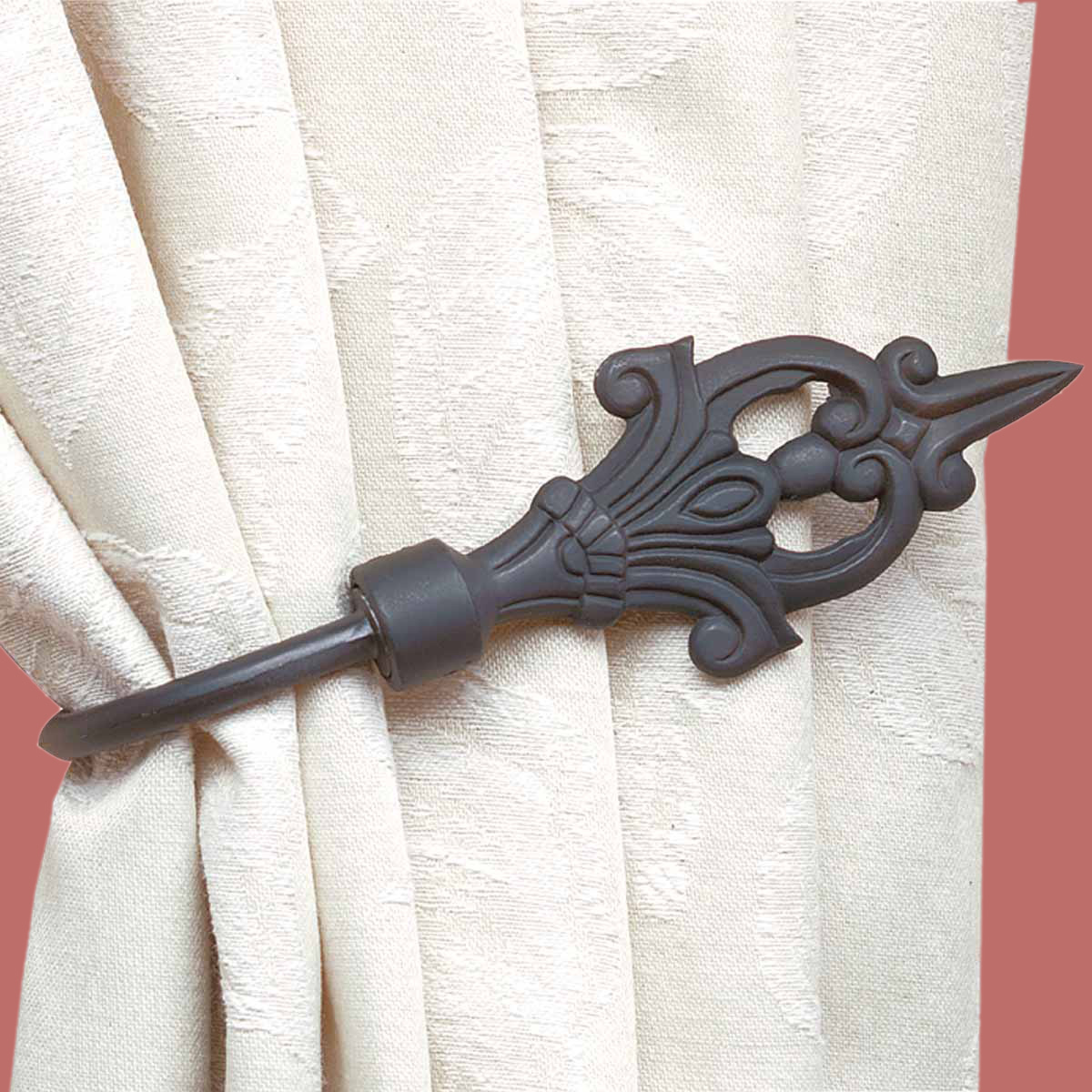 Curtain Tie Backs Black Wrought Iron Pair Curtain Tie Backs Black Wrought Iron Pair