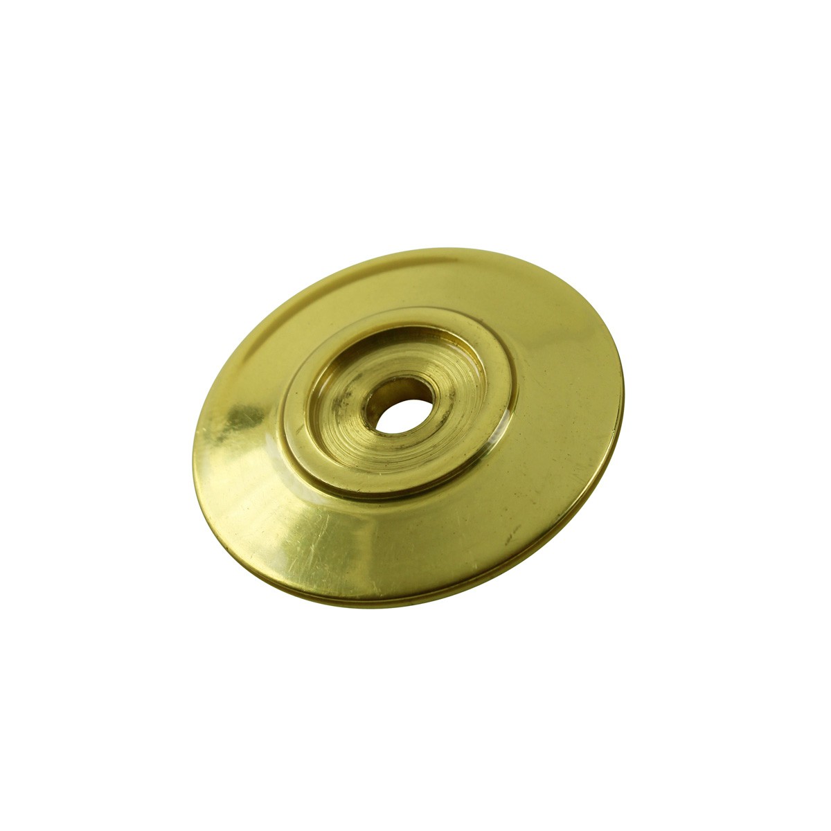 Knob Rosette Bright Solid Brass 1 1/4" Single pack Reno