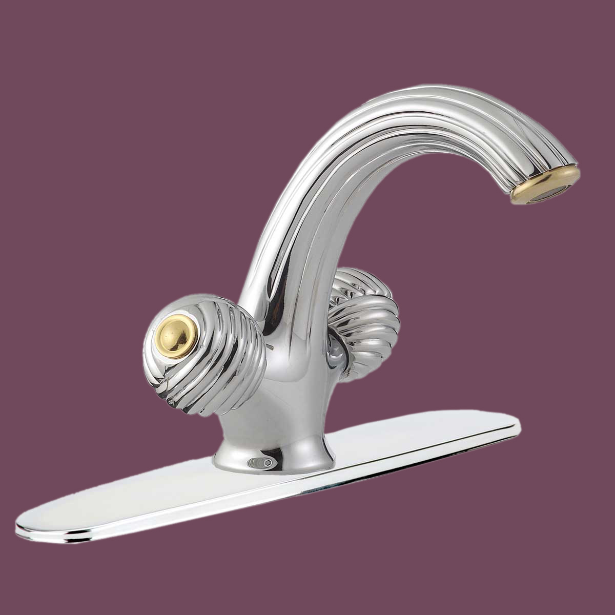 Bathroom Faucet Chrome Widespread 6 7/16"H 2 Handles