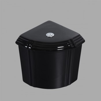Bathroom Corner Toilet Tank Sheffield Black Ceramic Tank Only 
