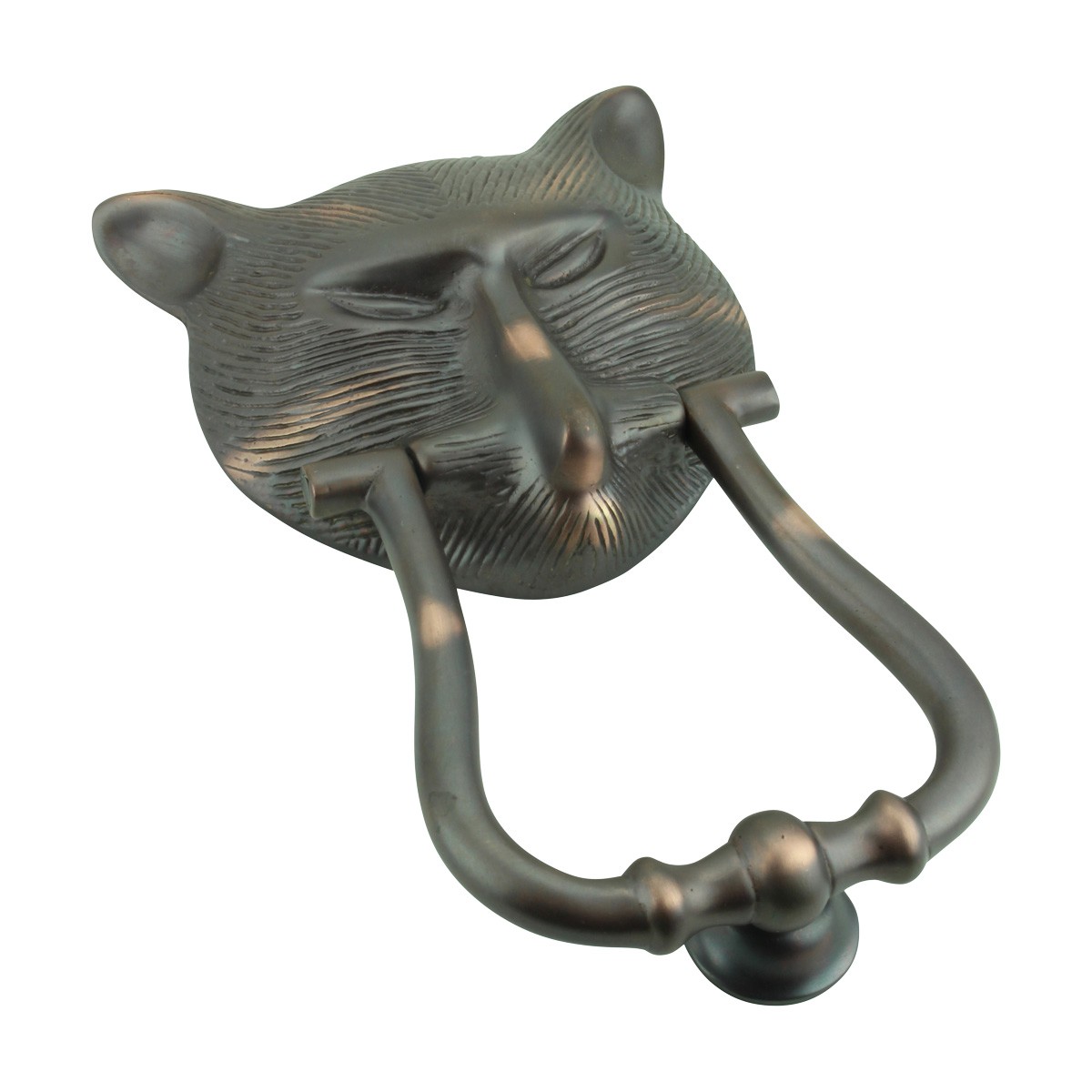 Door Knocker Pharaoh Cat Head Cast Brass Oil Rubbed Bronze 8 3 8 H