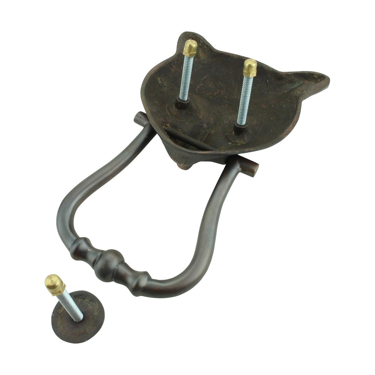 Door Knocker Pharaoh Cat Head Cast Brass Oil Rubbed Bronze 8 3 8 H
