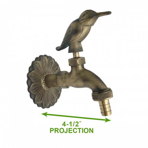 Outdoor Faucet Bird Shaped Spigot Solid Brass Antique Finish image-9