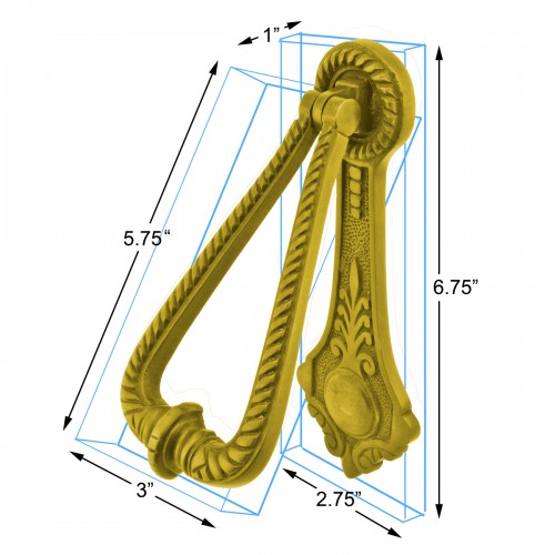 Ornamental Design Front Door Knocker Brass Finish Gate Knocker image-15