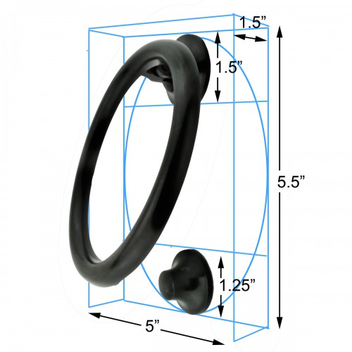 Oil Rubbed Bronze Circle Ring Door Knocker for Front Door Entry 5 Inch image-11