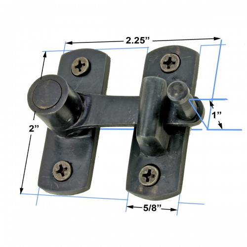 Silver Finish Thub Turn Cupboard Cabinet Door Catch Latch Lock - View #3