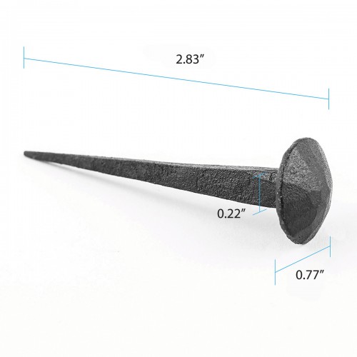 Decorative Wrought Iron Nails Clavos Round Top Head Iron Nails 0.77" Diameter image-10
