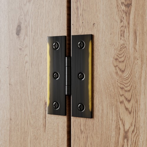 Oil Rubbed Bronze Cabinet Hinges 3 Inches H Hinge Solid Brass Kitchen Cabinet Hinge with Hardware image-2