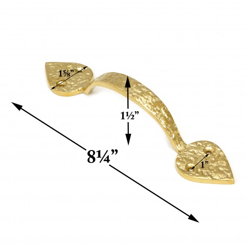 Brass Door Handle Pulls 8 1/4" L Antique Brass Gold PVD Coat with Hardware image-9