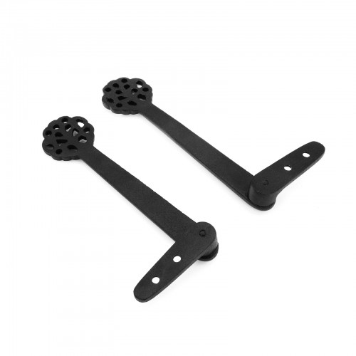 Stair Carpet Runner Holder Clip Pair Solid Aluminium Black Gloss image-5